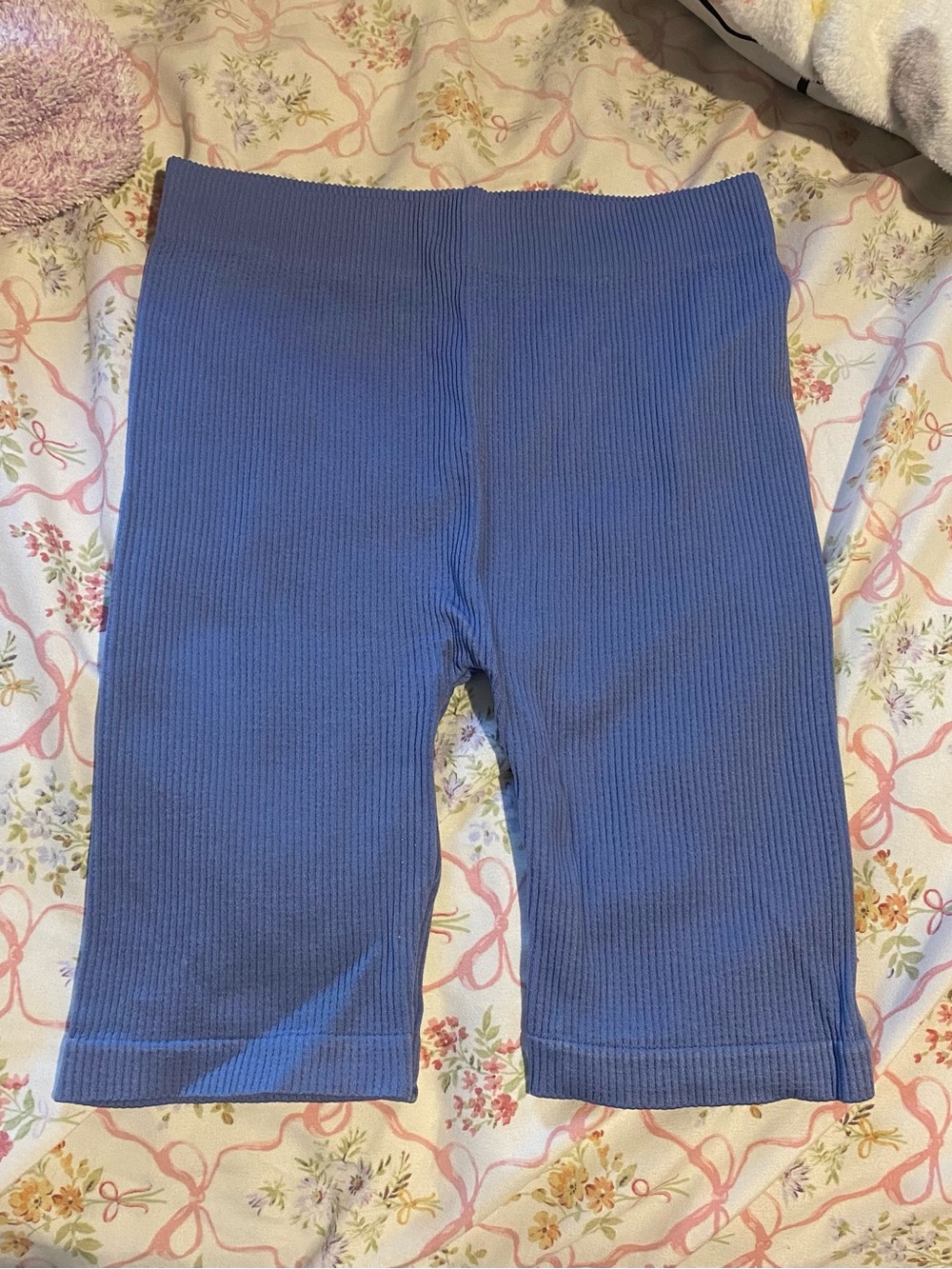 ZARA Rib-Knit Biker Shorts